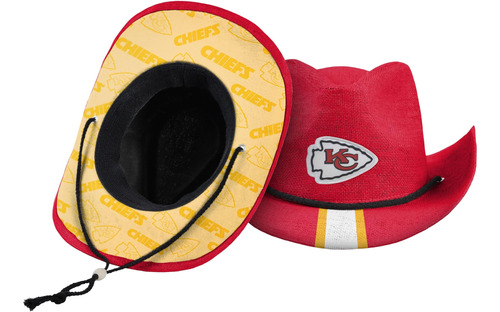 Sombrero Vaquero A Rayas Del Equipo Nfl Kansas City Chiefs