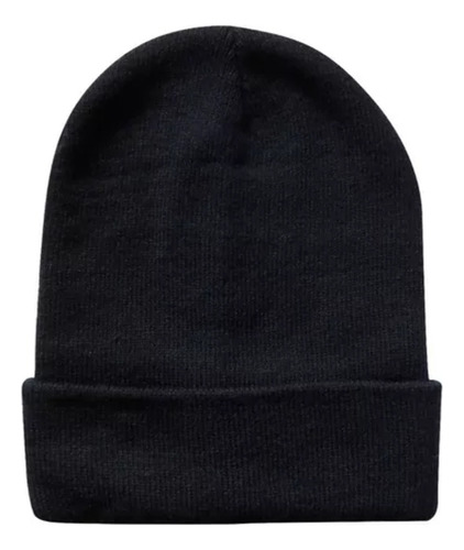 Gorro Beanie De Lana Adulto Con Doblez Invierno