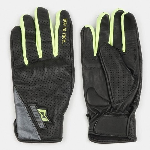 Guantes Piel Mots Color Negro C/fluor Smart Touch 