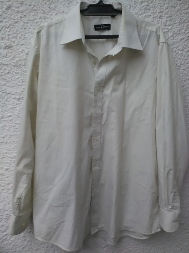 Camisa Pierre Cardin Manga Larga Blanca Talle Xl.