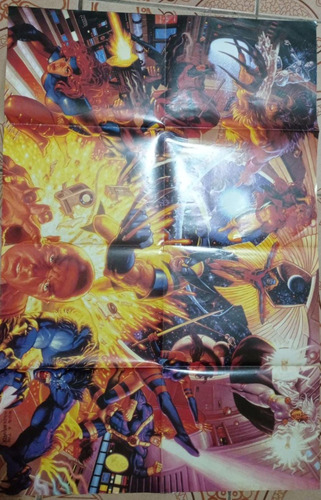 Revista-pôster X-men - Em Português - Editora Abril - Formato 55 X 83 - Bonellihq Cx383 F23
