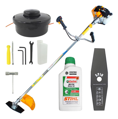 Roçadeira Lateral Á Gasolina 43cc + Óleo 2t Castrol Stihl