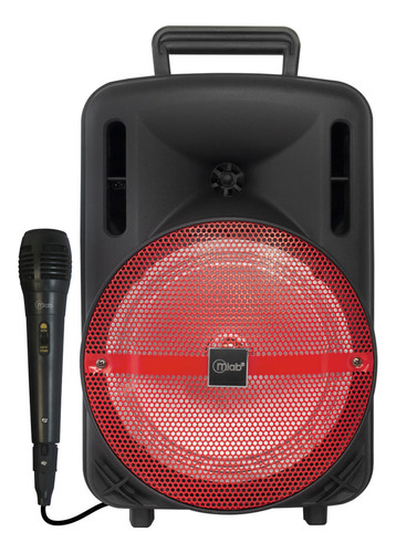 Parlante Mlab Street 3 8706 Bluetooth Karaoke 2000w Rojo