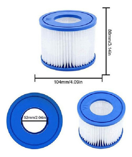 Cartucho Filtro Tipo Vi 6 Piezas Para Saluspa Lay-z-sp