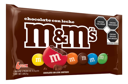 M&ms Chocolates Con Leche Confitados 6 Piezas