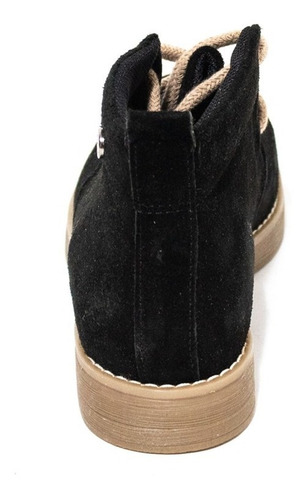 Imagen 4 de 7 de Botas Botinetas Mara Citadina Gamuza Negra Borcego Moda