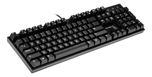 Teclado gamer Gigabyte Force QWERTY Cherry MX Red inglês US cor preto