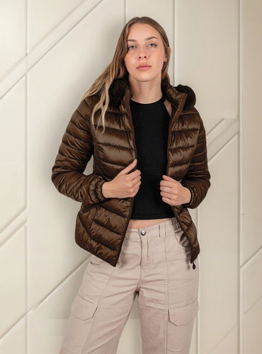 Chamarras Mujer Chaqueta Dama Capucha Abrigo Invierno Casual
