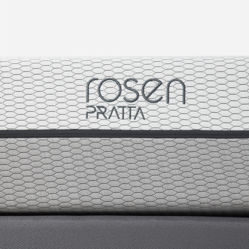 Colchón Pratta Rosen 2 Plazas + Almohadas Light Color Gris