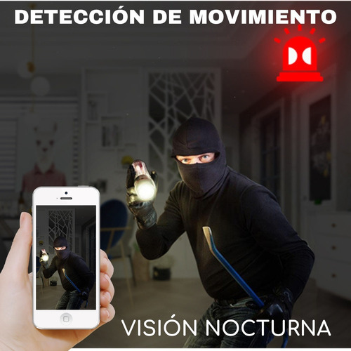Imagen 3 de 8 de Mini Cámara Espía Wifi Inteligente Full Hd-audio-alarma Mov.
