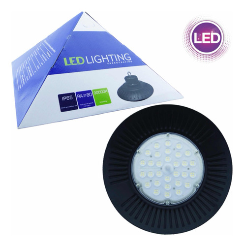 Set X2 Campana Led Ufo 300 Watt C/ 160 Led Metal P/ Colgar