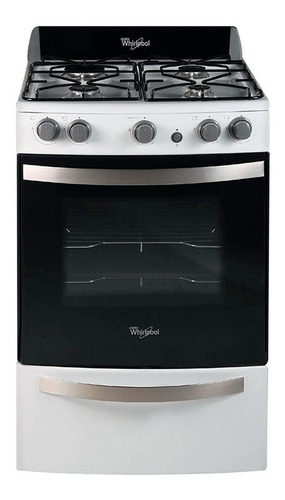 Cocina Whirlpool WFB56DB a gas/eléctrica 4 hornallas  blanca 220V puerta con visor 70L