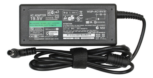 Cargador Sony Vgp-ac19v68 19.5v/2.3a 45w Punta 6.4x4.4 Pin C