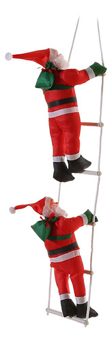 Adorno Colgante De Papá Noel Doble De 25 Cm
