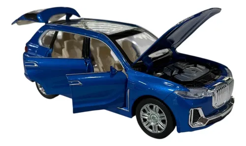 Miniatura Bmw X7 Azul Acende Luz E Som 1:24 | Parcelamento sem juros