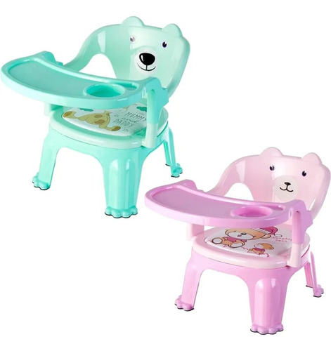 Silla Mesa De Comedor Oso Para Niños Bebés Adaptable Desarma