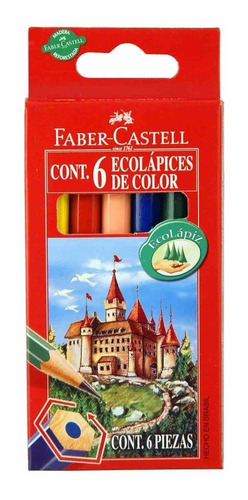 Lapices De Color Faber Castell X6 Colores Cortos