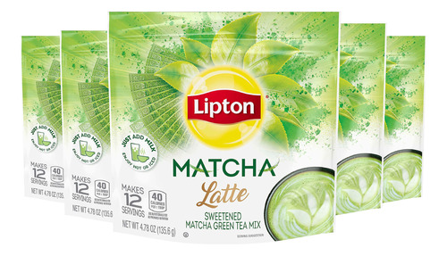 Lipton Mezcla De Polvo Japones Con Leche Matcha Endulzada, A