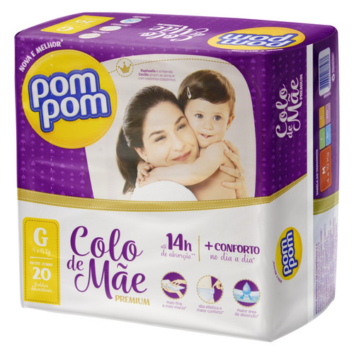Fraldas Pom Pom Colo de Mãe Premium G