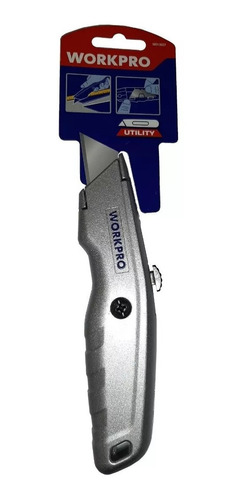 Navaja Retráctil De Aluminio Liviano I6 Workpro W013027 Cuot