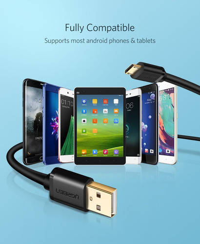 Cabo Usb 2.0 X Micro Usb 25cm Ugreen Preto