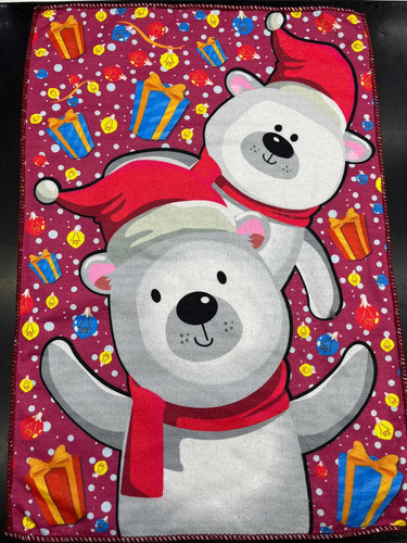 Pack 60 Trapos De Cocina Navideños. Microfibra. 60 X 40cm