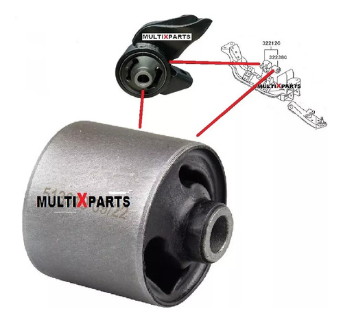 3 Buchas Refil Coxim Diferencial Dianteiro Pajero Tr4 / Io