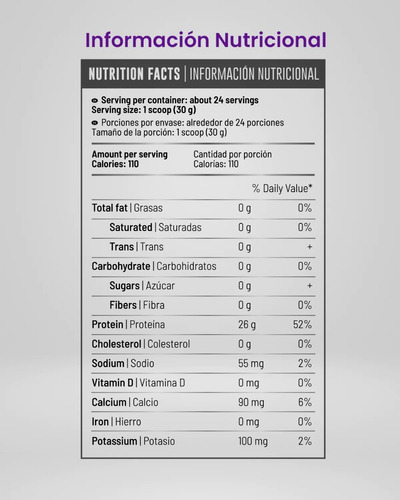 Imagen 2 de 7 de Proteína Iso26 Isolatada 1.6lbs Cookies & Cream Mo4t