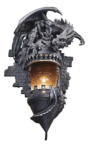 Aplique De Iluminación Con Escultura De Dragón Torre Casti