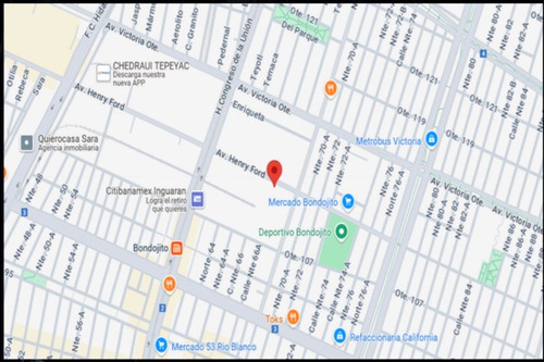 E Departamento (65m2) A 5 Mins De Plaza Tepeyac, Metro Talismán Y Circuito Interior Db15-r104
