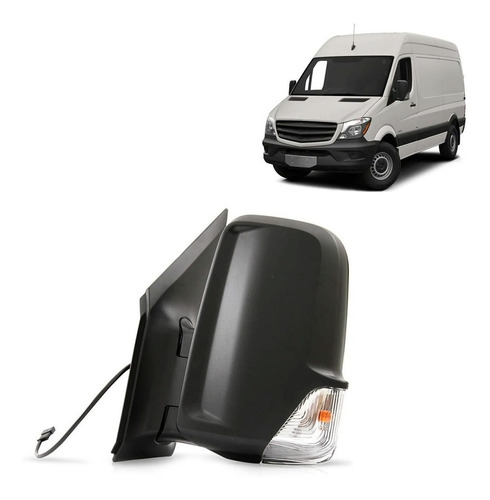Retrovisor Sprinter 2012 13 A 2018 Fixo Fio Longo Com Pisca