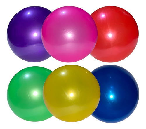 100 Pelota Colores Lisos Plastico Mayoreo Niño Fiesta Regalo