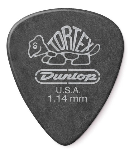 Palheta Dunlop Tortex Pitch Black 1.14mm 12 Unidades