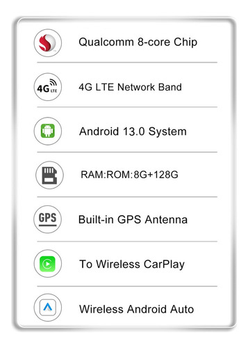 Sistema Coche Carlinkit Carplay Ai Box Android 8+128 G