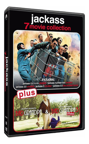 Jackass 7 Movie Collection + Bad Grandpa Peliculas Dvd