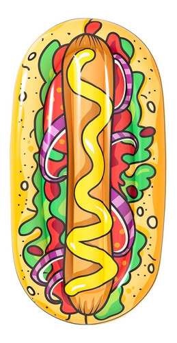 Hot Dog Inflable Colchoneta Bestway 43248 Flotador Pileta Pp