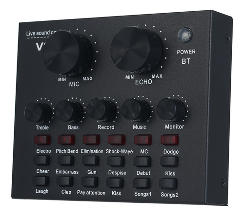 Tarjeta De Sonido Externa V8, Micrófono Usb Para Teléfono Mó