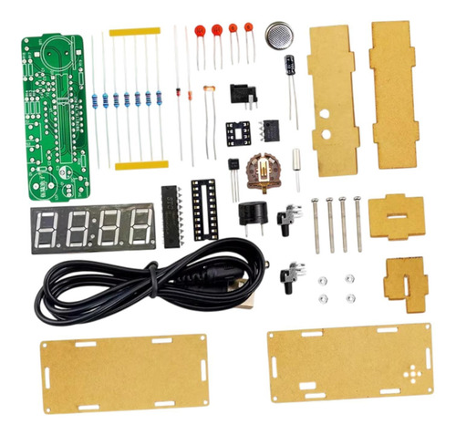 Diy Digital Clock Kit Diy Projetos De Solda Data Azul