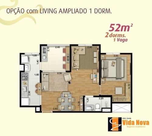 Imagem 4 de 13 de Apartamento 54 Metros Campestre - A-2275