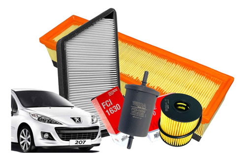 Kit Filtros Peugeot 207 1.4 8v Hoggar 2009/...