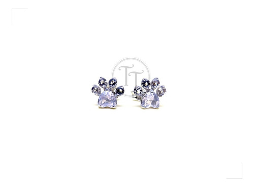 Aretes Pata Cuarzo Blanco Natural 2.0 Ct Plata Esterlina 925