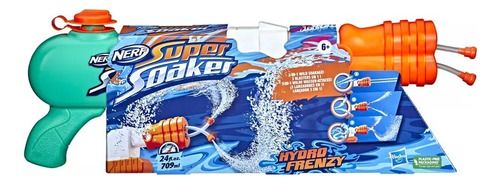 Lanzador De Agua Nerf Super Soaker Hydro Frenzy Con 2 Tubos