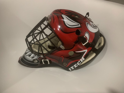 Casco Hochey Itech Portero Rojo