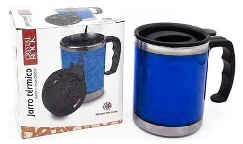 Taza térmica Crystal Rock CR15211 color azul 450mL