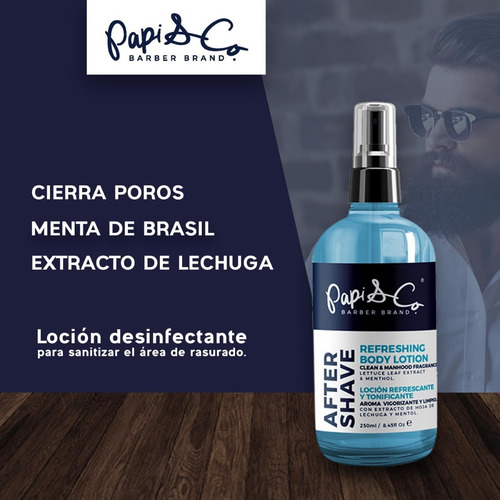 Kit Shaving Gel + Loción After Shave Barba Bigote Papi & Co