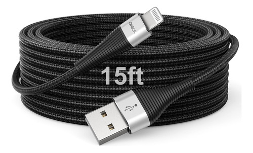 Cable De Carga Extra Largo Para iPhone De 15 Pies, Cable Usb