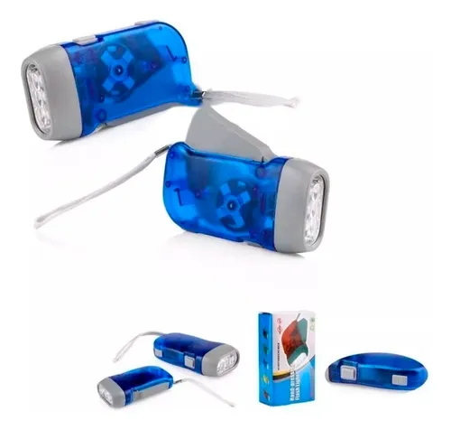 Linterna Manual Con Dinamo Sin Pilas Ni Cables Hogar Camping