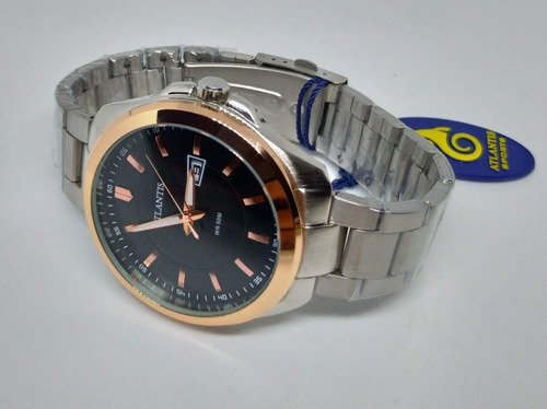 Relógio Masculino Atlants G3197 Prata Com Rose Vedado