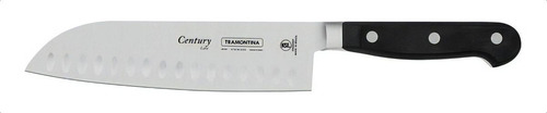 Cuchillo Santoku Tramontina Century con Lámina en Acero Inoxidable y Mango en Policarbonato Negro y Fibra de Vidrio 7"