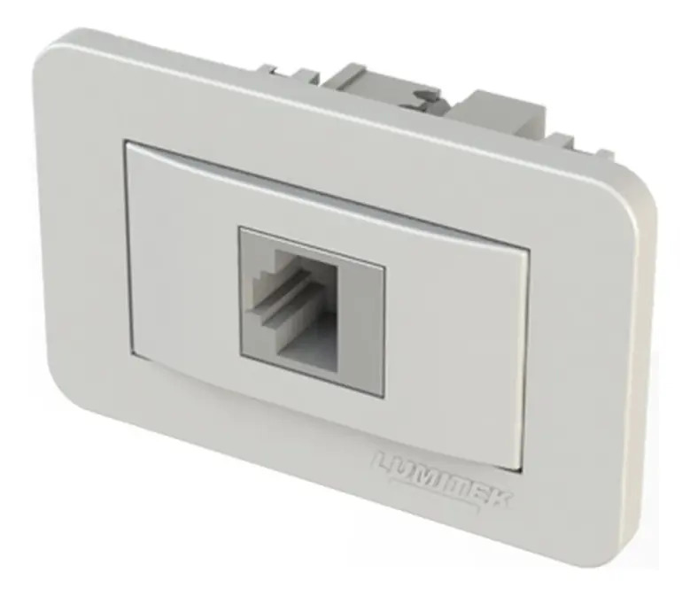 Tomada P/móveis De Informática 67x43mm - Rj45 - Lumitek Cor Branco